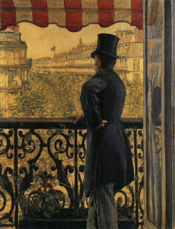Gustave Caillebotte The view watched from  balcony Sweden oil painting art